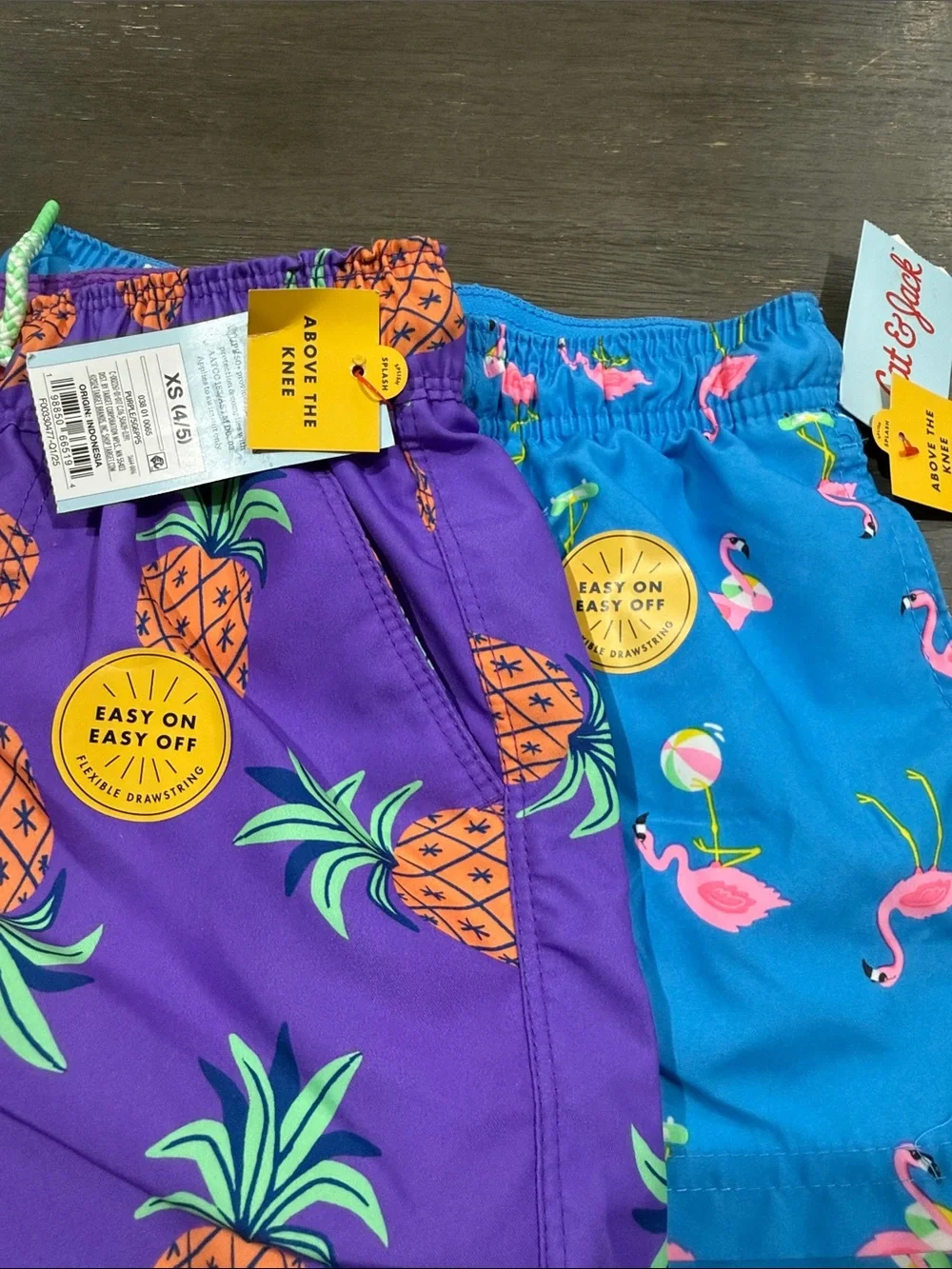 Pack 2 Shorts Tropical Kids Swim  - Pineapple & Flamingo Prints